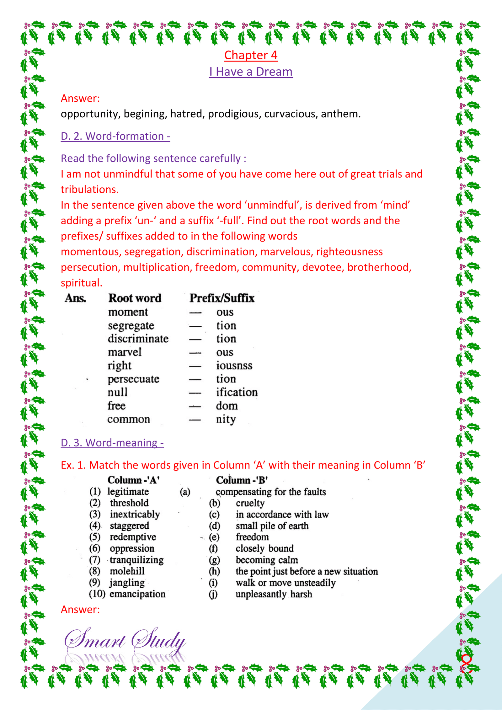 Class 12th English Book Solutions Bihar Board Chapter 4 | I Have a ...