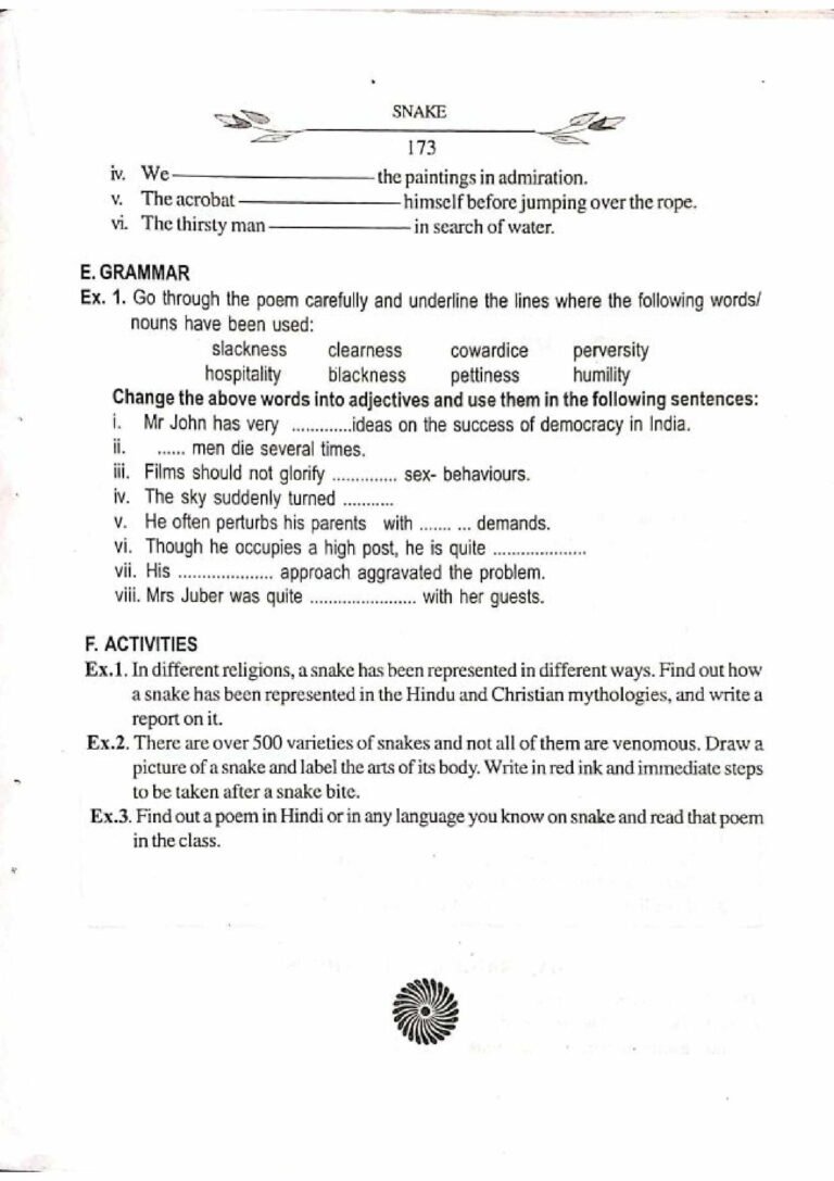 English 9 Poetry Review Worksheet Answerd
